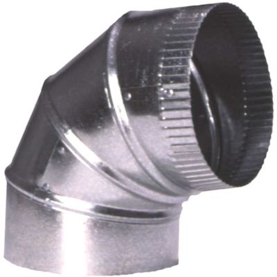 Master Flow 14 in. 90-Degree Turned 26-Gauge Adjustable Elbow