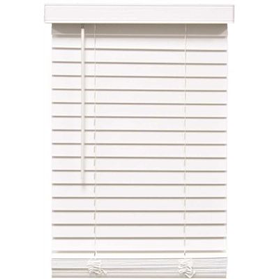 Designer's Touch White Cordless Room Darkening 2 in. Faux Wood Blind - 47 in. W x 72 in. L