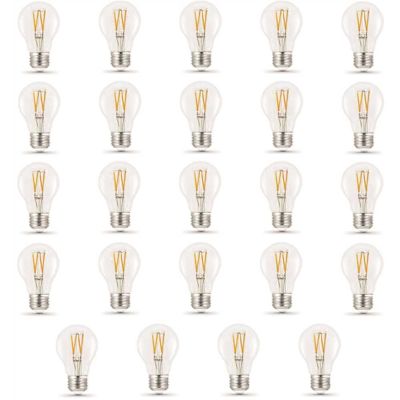 Feit Electric 40-Watt Equivalent A19 Dimmable CEC 90+ CRI Indoor Clear Glass E26 LED Light Bulb, Soft White 2700K (24-Pack)