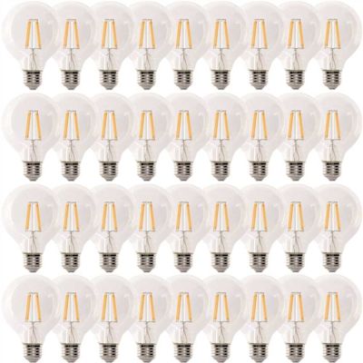 40-Watt Equivalent G25 Globe Dimmable Filament Clear CEC Title 20 E26 LED Vintage Edison LIght Bulb, Daylight (36-Pack)