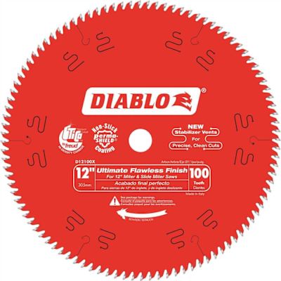 DIABLO 12in. x 100-Tooth Ultimate Polished Finish Saw Blade for Wood