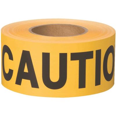 3 in. x 1000 ft. Yellow BT 100 Non-Adhesive Barricade Caution Flagging Tape (1-Roll)