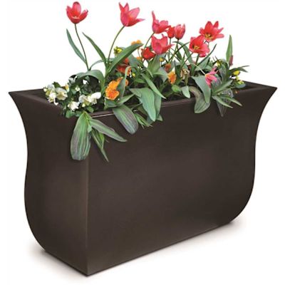 Mayne Valencia 36 in. x 16 in. x 22 in. Espresso Long Polyethylene Planter