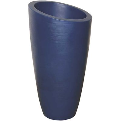 Mayne Modesto 42 in. Round Neptune Blue Polyethylene Planter