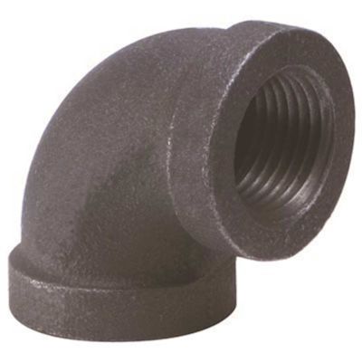 ProPlus 1/2 in. Black Malleable 90-Degree Elbow