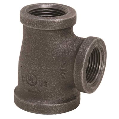 ProPlus 1 in. x 3/4 in. x 3/4 in. Black Malleable Tee