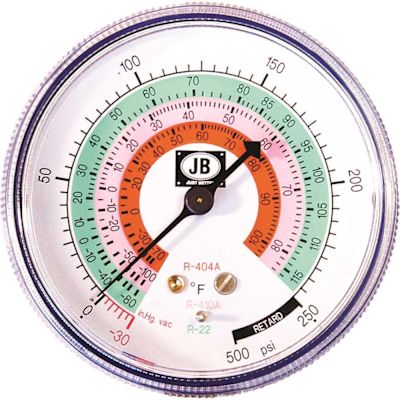 JB INDUSTRIES 2-1/2 in. Compound Gauge