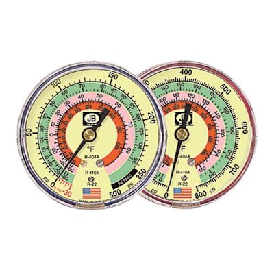 JB INDUSTRIES 3-1/8 in. Compound Gauge