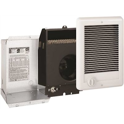 Cadet 240-volt 1,000-watt Com-Pak In-wall Fan-forced Electric Heater in White with Thermostat