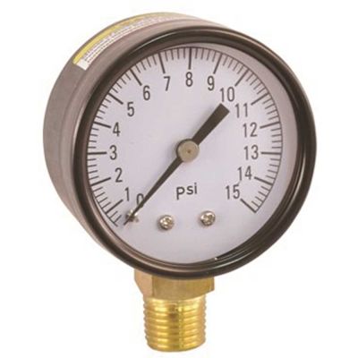 ProPlus 0 to 15 psi Pressure Gauge, 2 in. Face