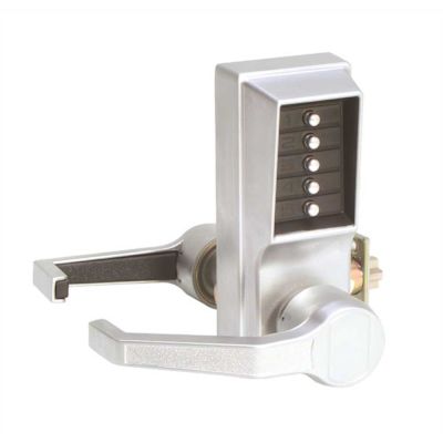 L1000 RIGHT HAND SATIN CHROME CYLINDRICAL LOCK WITH LEVER, NO KEY OVERIDE