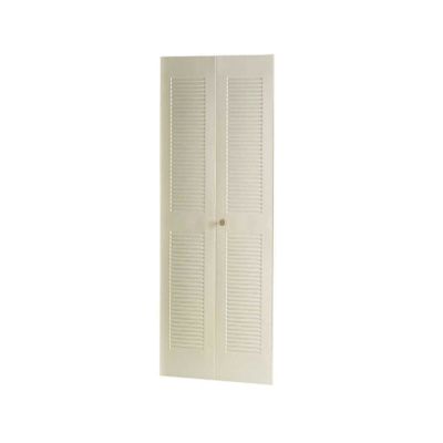 Dunbarton Corporation DUNBARTON THE LOUVER II METAL BI-FOLD DOOR, IVORY, 36X80 IN.