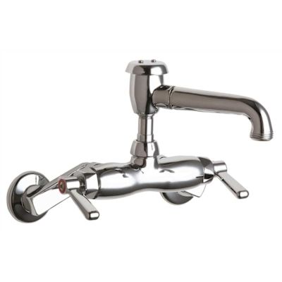 Chicago Faucets 886 Series 2-Handle Utility Faucet with Atmospheric Vacuum Breaker in Chrome Plate Finish