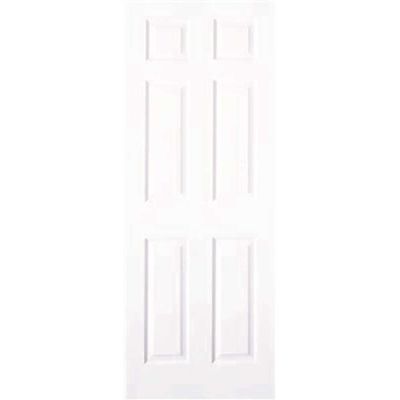 Masonite 24 in. x 80 in. Textured 6-Panel Primed White Hollow Core Composite Interior Door Slab