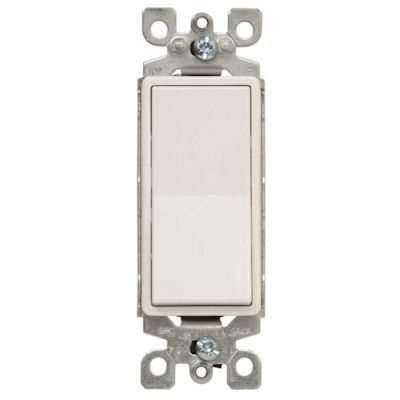 Leviton 120/277-Volt 15 Amp 3-Way Decora Residential Grade AC Quiet Rocker Switch, White