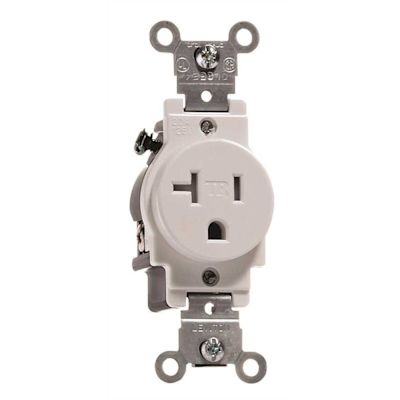 Leviton 20 Amp 125 V Tamper Resistant Single Outlet/Receptacle, White (1-Pack) T5020-W
