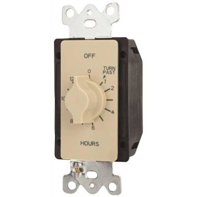 TORK 125-277-Volt 12-Hour SPDT Indoor Spring Wound Mechanical Twist Timer, Ivory