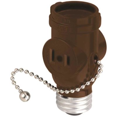 Satco Brown Pull Chain Socket