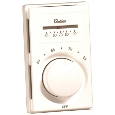Robertshaw LINE VOLTAGE THERMOSTAT WITH SINGLE-POLE SINGLE-THROW, HEAT ONLY
