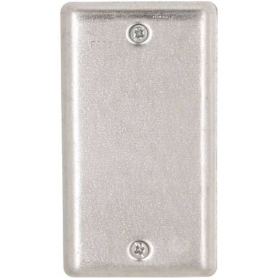RACO 4 in. H x 2 in. W Steel Metallic 1-Gang Blank Handy Box Cover, 1-Pack