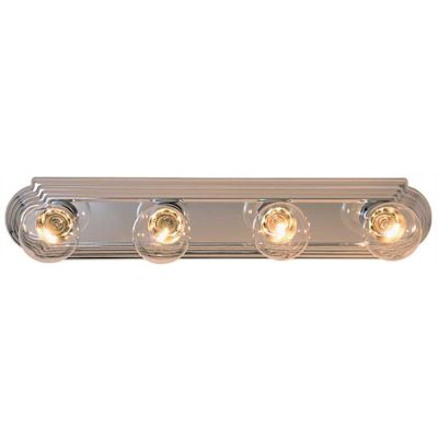Monument 24 in. Beveled Edge Vanity in Lighting Strip Polished Chrome Uses Four 60-Watt Incandescent Medium Base Lamps