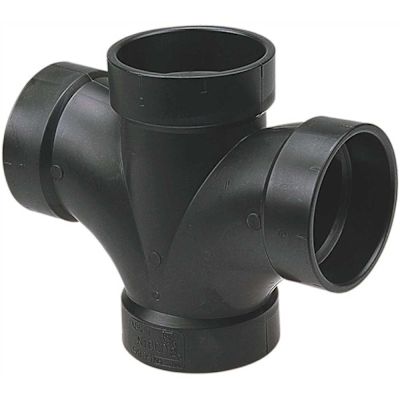NIBCO 3 in. ABS DWV Double Sanitary Hub Tee