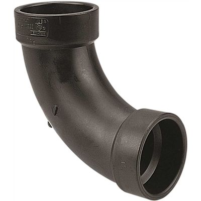 NIBCO 2 in. ABS DWV 90-Degree Hub x Hub Long-Turn Elbow
