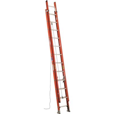 Werner 24 ft. Fiberglass Extension Ladder (23 ft. Reach Height) with 300 lb. Load Capacity Type IA Duty Rating