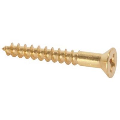 Lindstrom #8 x 1 in., Phillips Flat Head Brass Wood Screws (100 per Pack)