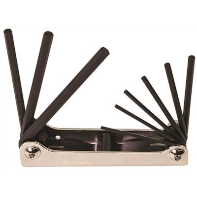 Klein Tools Folding Hex Key Set, 9-Key, SAE Sizes
