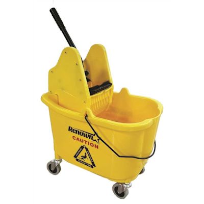 Renown 35 Qt. Yellow Capacity Down-Press Mop Bucket Combo