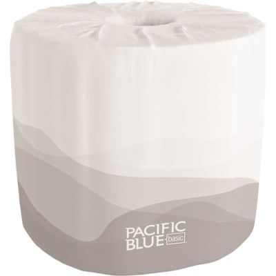 Pacific Blue Basic 2-Ply Bathroom Tissue, Toilet Paper, White (80-Rolls Per Case)