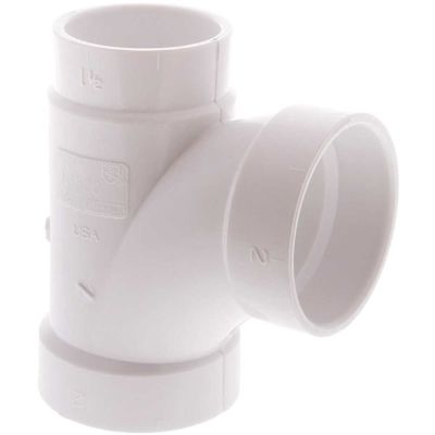 NIBCO 2 in. x 1-1/2 in. x 2 in. PVC All Hub Sanitary Reducing Tee