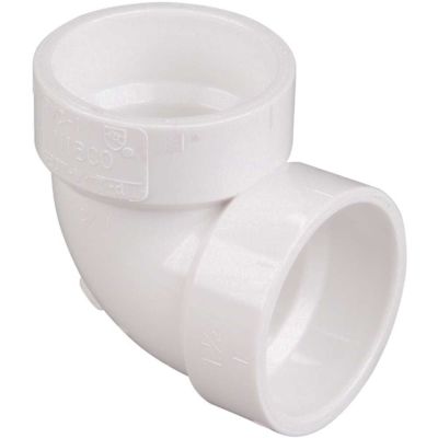 NIBCO 3 in. PVC DWV 90-Degree Hub x Hub Vent Elbow