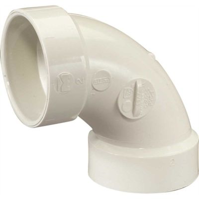 NIBCO 2 in. PVC DWV 90-Degree Hub x Hub Elbow Fitting