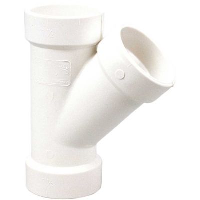 NIBCO 3 in. x 3 in. x 2 in. PVC DWV All Hub Wye Fitting