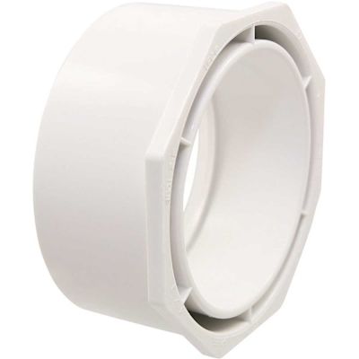 NIBCO 3 in. x 2 in. PVC DWV Spigot x Hub Flush Bushing Fitting
