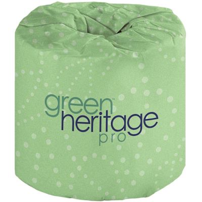 Green Heritage 2-Ply White 100% Recycled Bathroom Tissue (500-Sheets/Roll, 96-Rolls/Case)