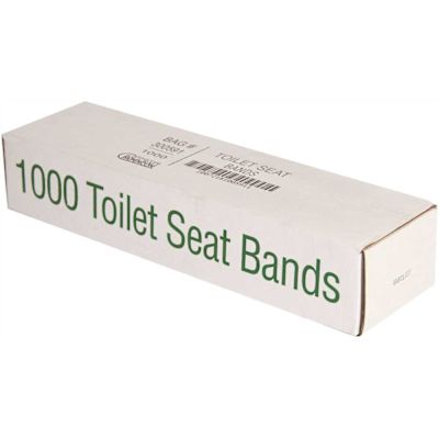 Bagcraft White Toilet Seat Band with Blue and Yellow Printed (1000/Case)