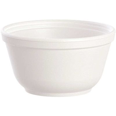 DART 10 oz. Disposable Polystyrene Foam White Bowl (1000 per case)