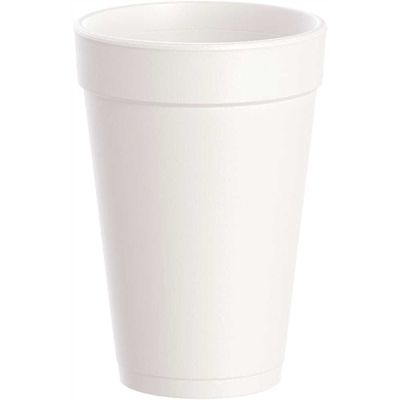 DART J Cup 16 oz. Tall Insulated Foam Cup, White (1000 per Case)