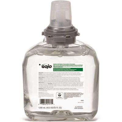 GoJo Green Certified Foam Hand Cleaner, Fragrance Free, EcoLogo Certified, 1200 mL Refill for TFX Dispenser (Pack of 2)