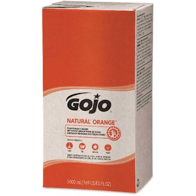 GoJo NATURAL ORANGE Pumice Hand Cleaner, 5000 mL Quick Acting Lotion Hand Cleaner Refill for PRO TDX Dispenser (Pack of 2)