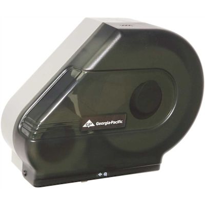 Georgia-Pacific Translucent Smoke Jumbo Jr. Toilet Paper Dispenser with Stub Roll Feature and Mandrel (4-Case)