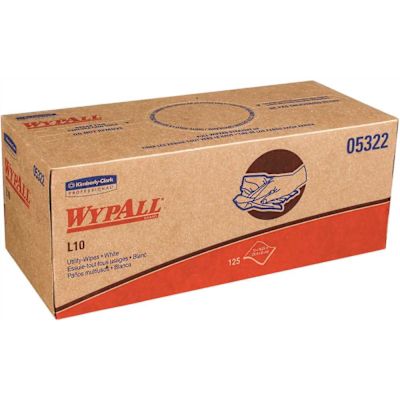 WYPALL L10 1-Ply White Pop-Up Box Disposable Towels of Limited Use (18 Boxes/Case, 125 Large Wipes/Box)
