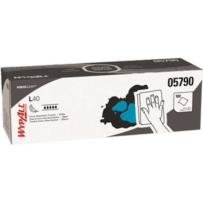 WYPALL L40 White Disposable Cleaning Drying Towels Limited Use (9-Boxes/Case, 100-Sheets/Box, 900-Sheets Total)