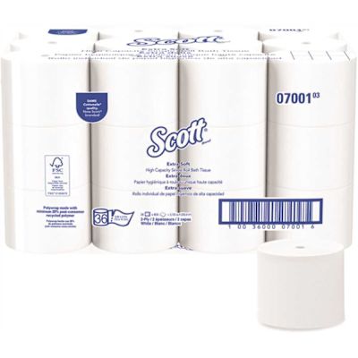 Scott Coreless Extra Soft Standard Roll Toilet Paper, Standard Rolls, 36 Rolls/Case, 800 Sheets/Roll, 28,800 Sheets/Case