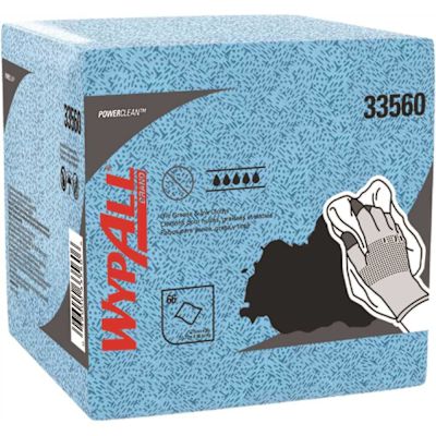 WYPALL Industrial Cleaning Wipes, Disposable, Low Lint Quarter Fold Wipes (8-Packs/Case, 66-Sheets/Pack)