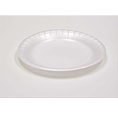 Satinware 9 in. White Foam Plate (125/Pack)