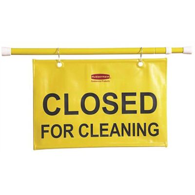 Rubbermaid Commercial Products Safety Caution Sign - Closed for Cleaning